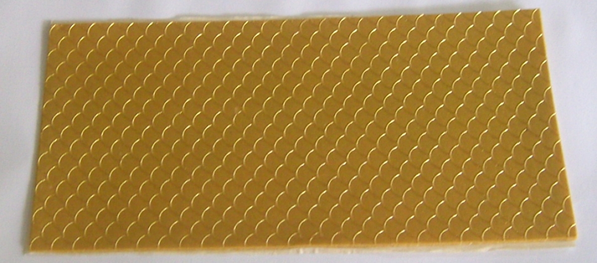 Wachs Dekor Platte gold