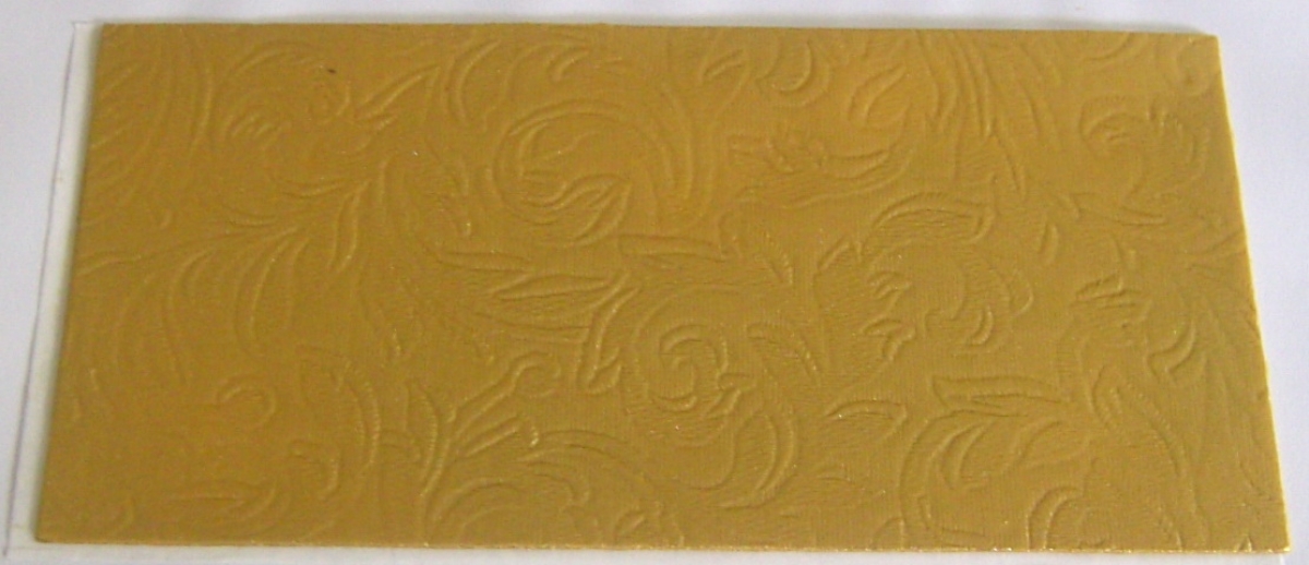 Wachs Dekor Platte gold