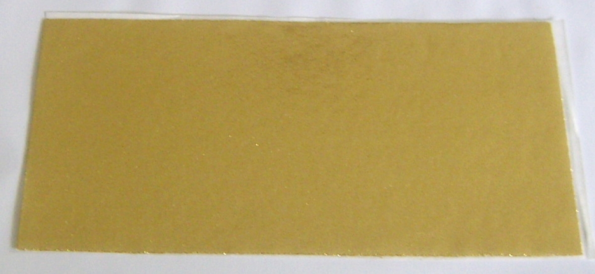 Wachs Dekor Platte gold mit leichtem Glitter