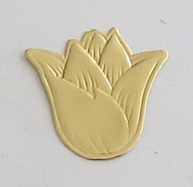 Dekoteil geprägt Blüte gold
