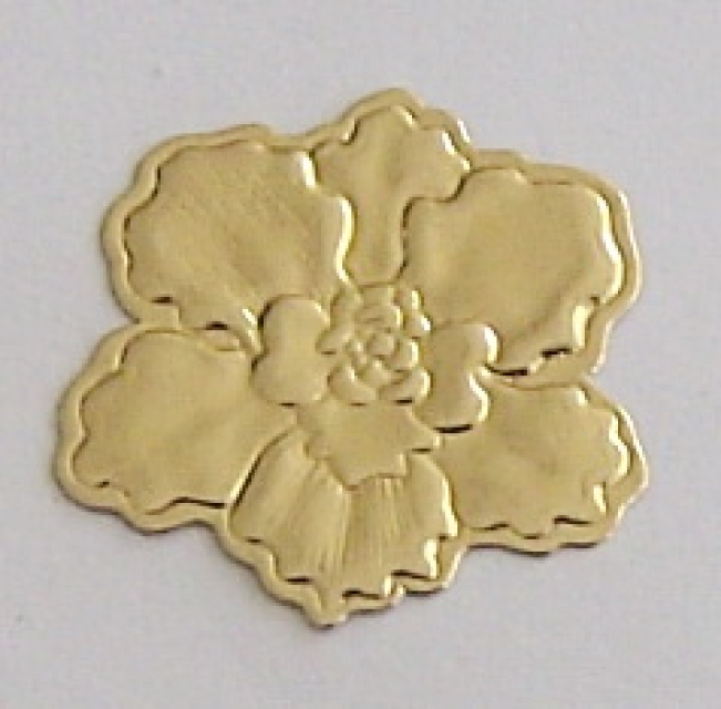 Dekoteil geprägt Blüte gold