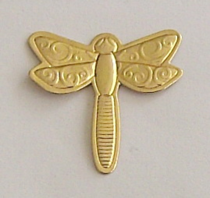 Dekoteil geprägt Libelle gold