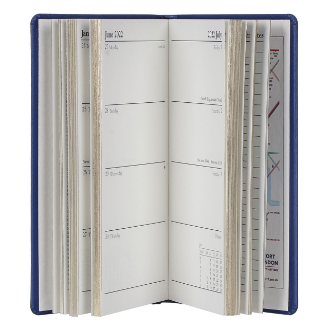 Caspari Slim Diary Marine