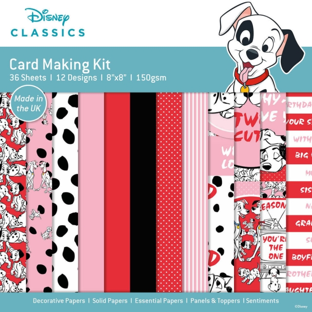 Creative Expressions 101 Dalmatians 8 x 8 Inch Card Making Kit