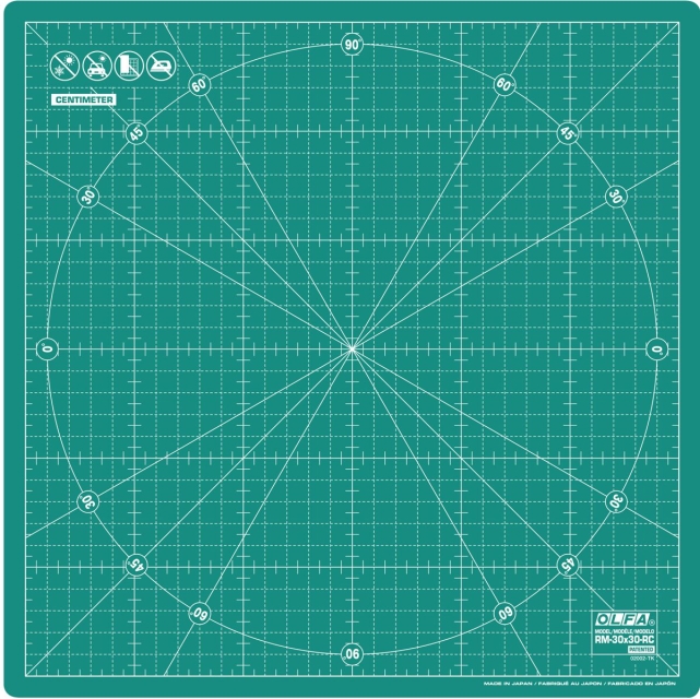 Olfa Schneidematte drehbar DEHP-frei 30 x 30 cm
