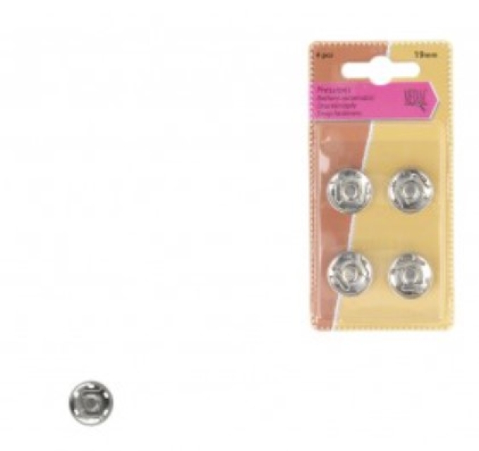 Druckknöpfe 7 mm zum Annähen silber