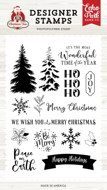 Echo Park Snowy Tree Designer Stamps