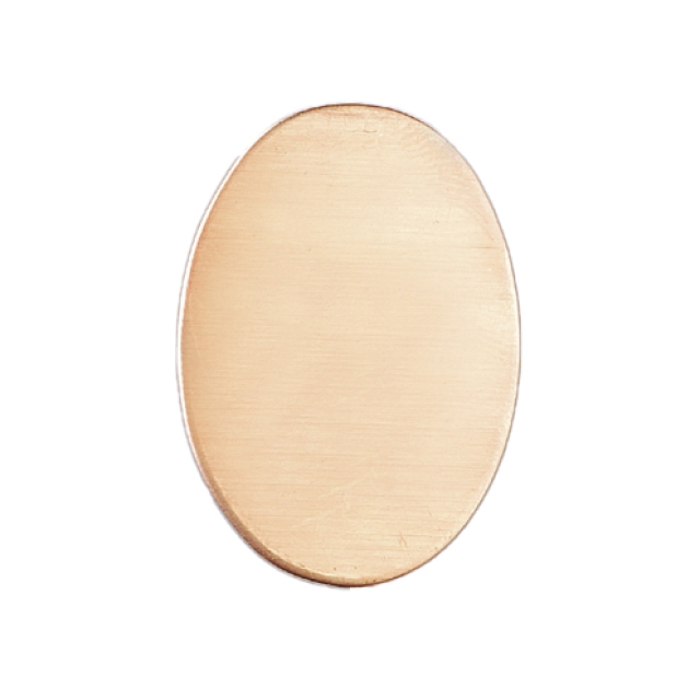 Kupferplatine oval 26 x 16 mm