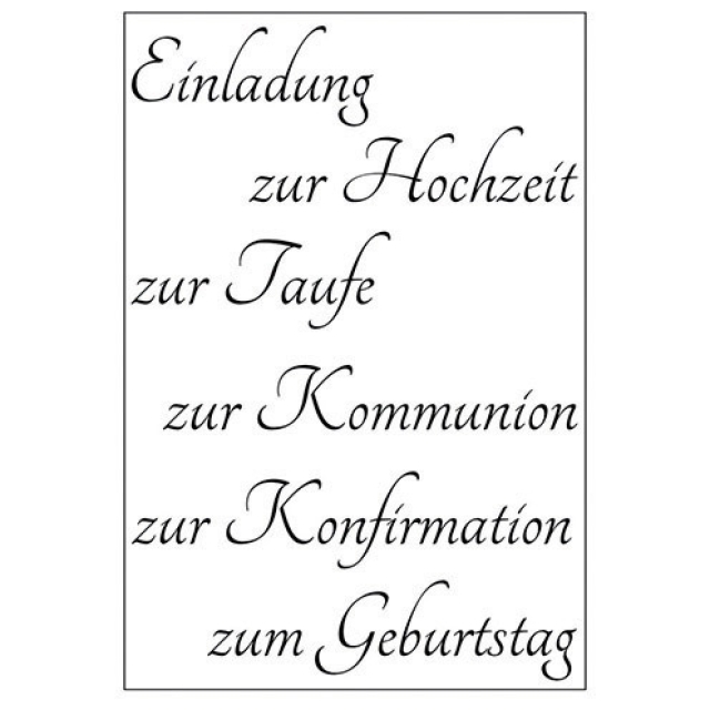Stempel Clear Transparentstempel Einladung 2