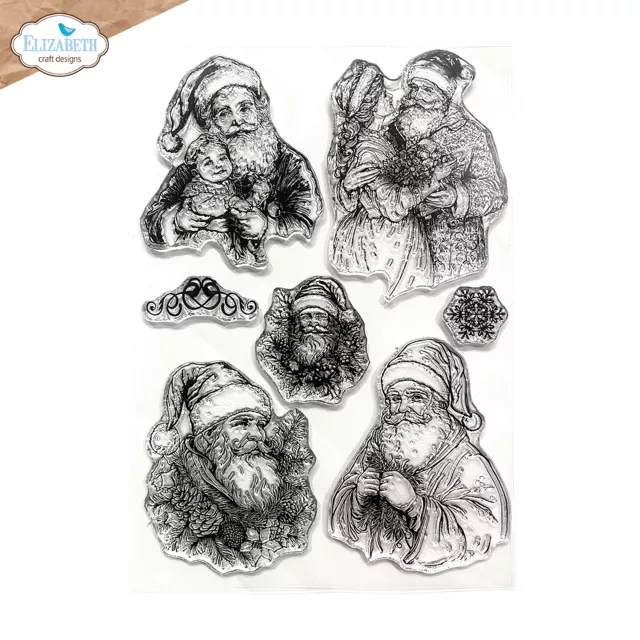 Elizabeth Craft Designs Golden Season Stamps Santa
