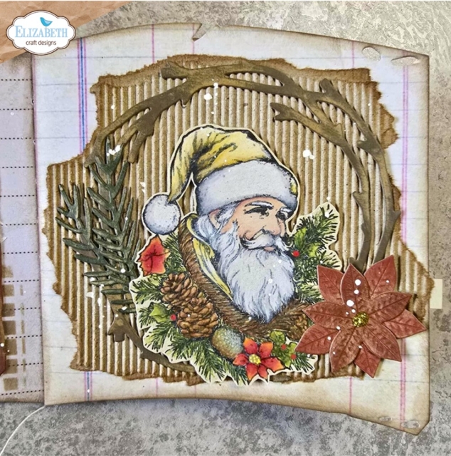 Elizabeth Craft Designs Golden Season Stamps Santa