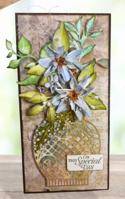 Elisabeth Craft Designs Bohemian Rose Die Stanzschablone Delicate Fancy Vase