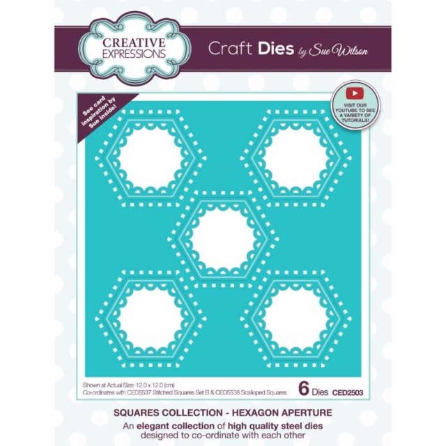 Creative Expressions Sue Wilson Craft Die Squares Collection Hexagon Aperture