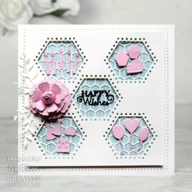 Creative Expressions Sue Wilson Craft Die Background Collection Hexagon