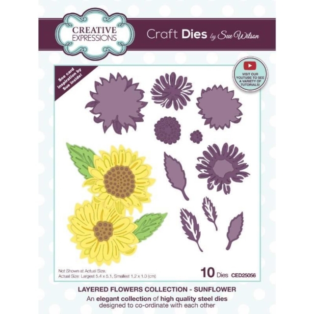 Creative Expressions Sue Wilson Craft Die Layered Flowers Collection Sunflower