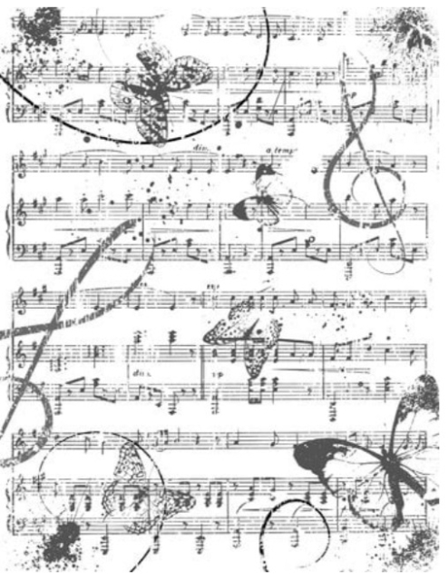 Creative Expressions Background Stamp A6 Butterfly Chorus