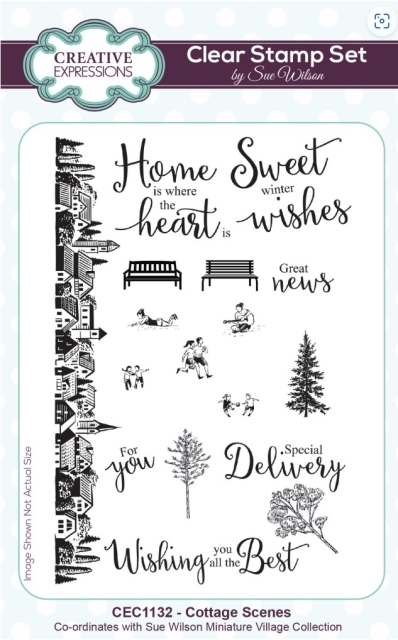 Creative Expressions A6 Clear Stamps Transparente Stempel Sue Wilson Cottage Scenes