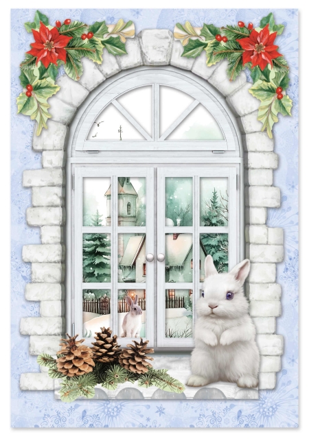 Reddy Cards Bastelset Weihnachtliche Fensterkarten