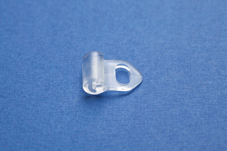 Faltenclip transparent