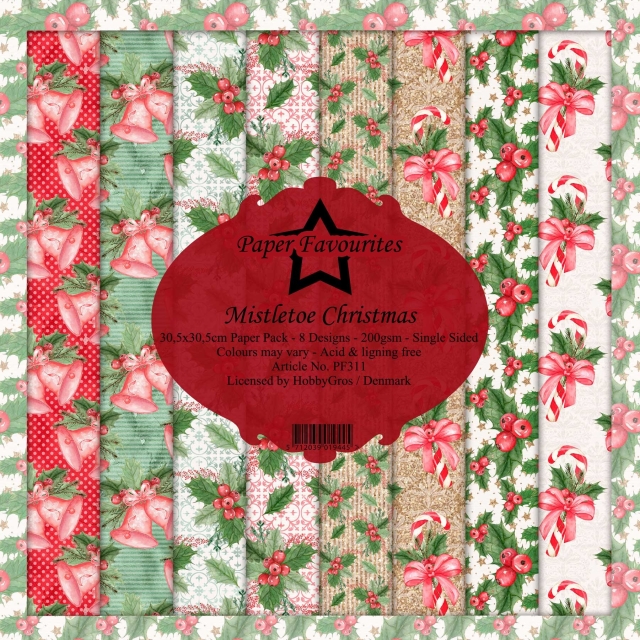 Dixi Craft 12 x 12 Inch Paper Pack Mistletoe Christmas