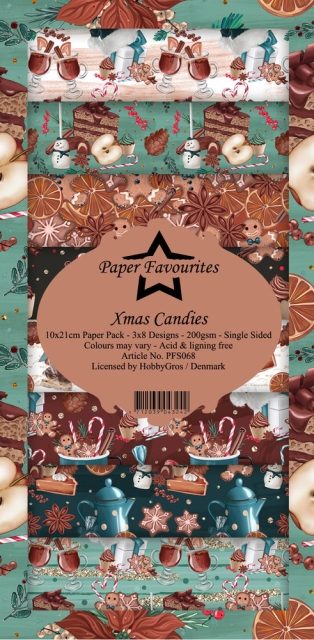 Paper Favourites Xmas Candles Slim Paper Pack