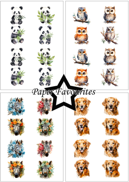 Paper Favourites A5 Paper Pack Cute Animals