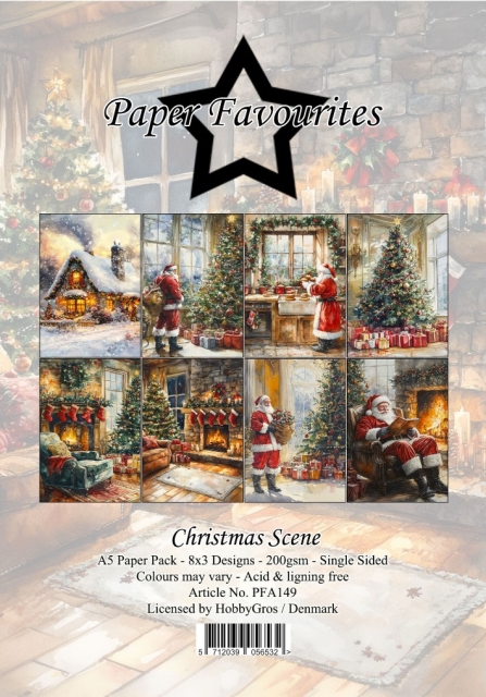 Paper Favourites A5 Paper Pack Christmas Scene