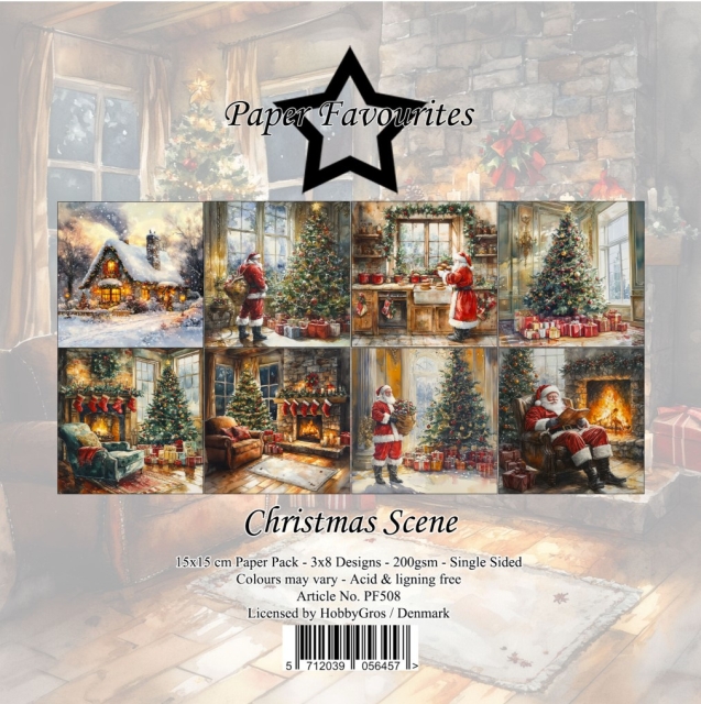 Paper Favourites 6 x 6 Inch Paper Pack Christmas Scene