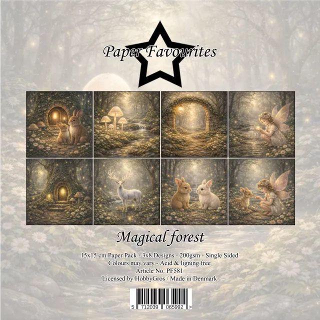 Paper Favourites 6 x 6 Inch Paper Pack Magical Forest
