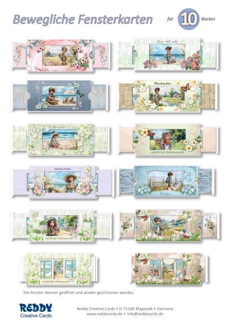 Reddy Cards Bastelset Bewegliche Fensterkarten