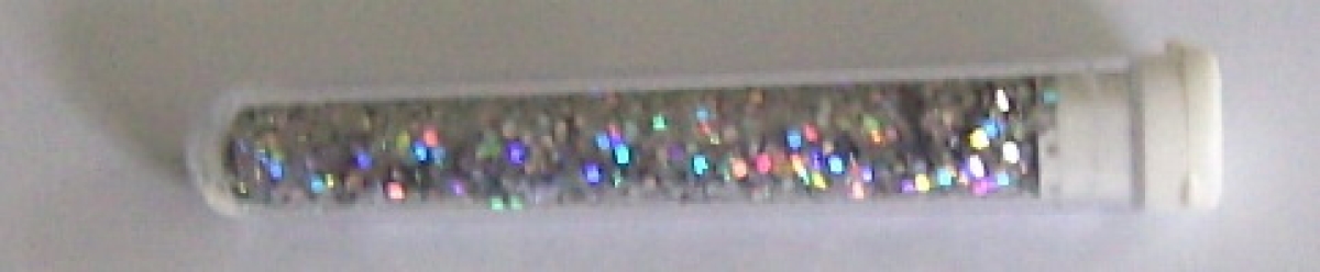 Flimmer im Röhrchen silber