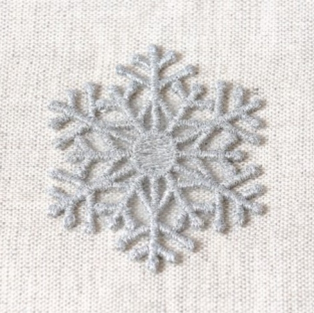 Applikation Schneeflocke silber