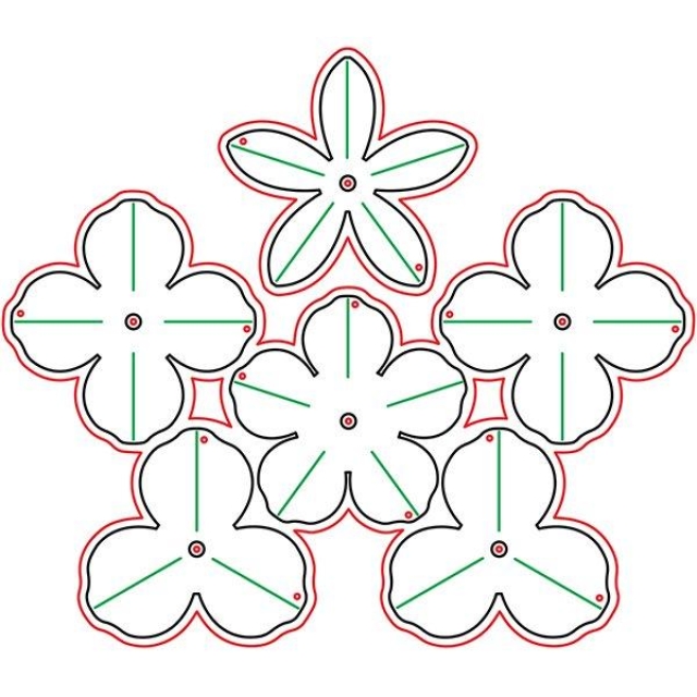Flowerz Schneideschablone Rosen
