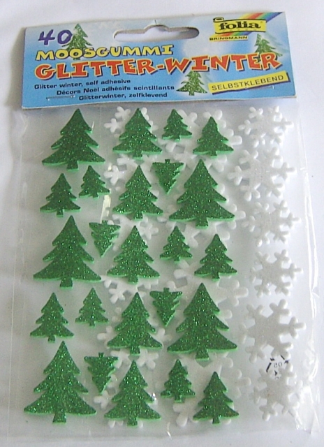 Folia Moosgummi Glitter Winter