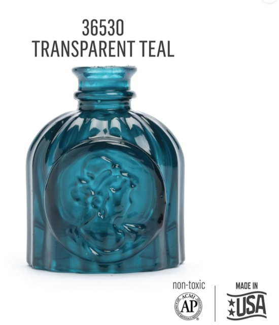 Folkart Murano Glass Paint Transparent 59 ml Teal