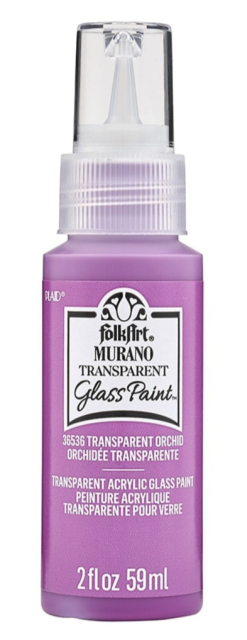 Folkart Murano Glass Paint Transparent 59 ml Orchid