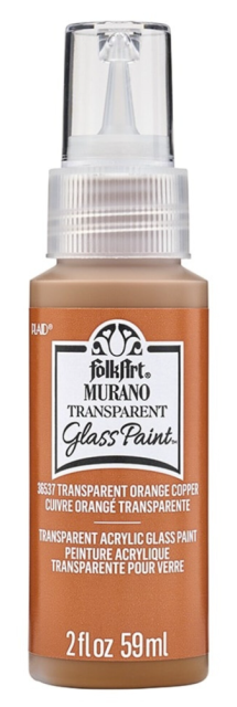 Folkart Murano Glass Paint Transparent 59 ml Orange Copper