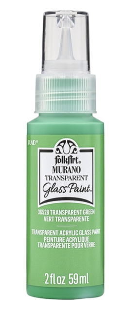 Folkart Murano Glass Paint Transparent 59 ml Green