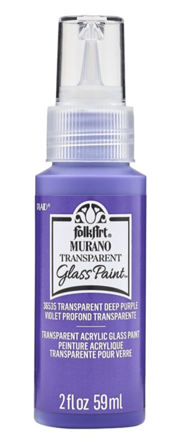 Folkart Murano Glass Paint Transparent 59 ml Deep Purple