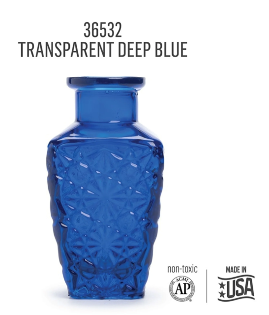 Folkart Murano Glass Paint Transparent 59 ml Deep Blue