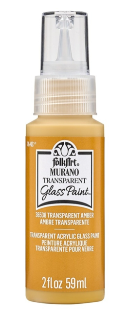 Folkart Murano Glass Paint Transparent 59 ml Amber