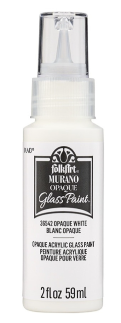 Folkart Murano Glass Paint Opaque 59 ml White