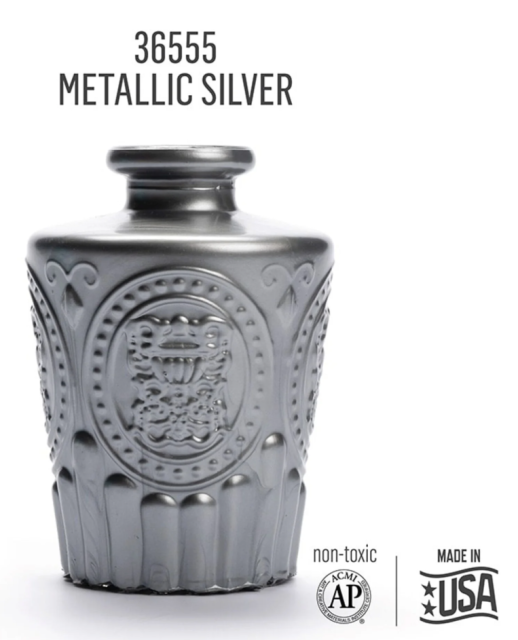 Folkart Murano Glass Paint Metallic 59 ml Silver