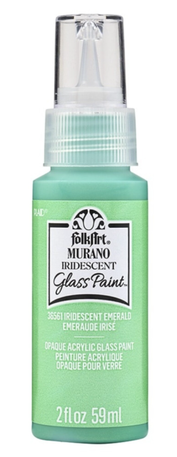 Folkart Murano Glass Paint 59 ml Iridescent Emerald