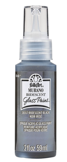Folkart Murano Glass Paint 59 ml Iridescent Black