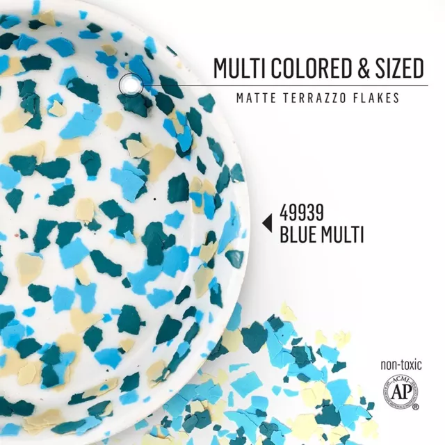 Folkart Terrazzo Flakes Blue-Multi
