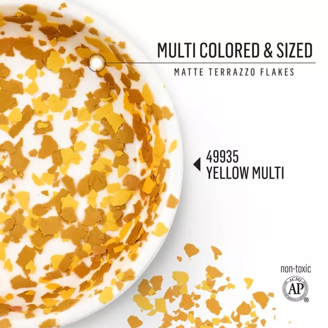 Folkart Terrazzo Flakes Yellow-Multi