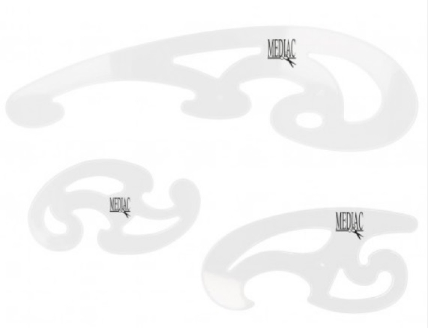 French Curves Set aus Kurvenlinealen