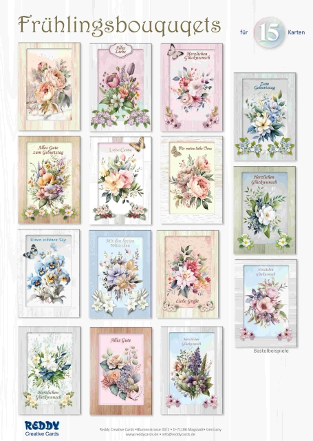 Reddy Cards Bastelset Frühlingsbouquets