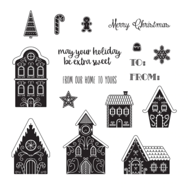 Fun Stampers Journey Sweet Gingerbread Rubber Stamp